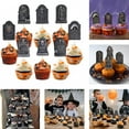 thumbnail image 2 of Halloween Cupcake Decorations Cemetery Cake Picks Party Supplies for Themed Desserts and Celebrations, 2 of 8