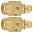 thumbnail image 2 of 2Pcs Pneumatic Muffler Brass Air Exhaust Adjustable Throttle Type Mute Silencer 1/2in PSC‑04, 2 of 14