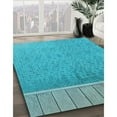 thumbnail image 2 of Ahgly Company Indoor Rectangle Patterned Bright Cyan Blue Area Rugs, 5' x 8', 2 of 6