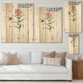 thumbnail image 4 of Designart 'Ancient Insects and Plants I' Farmhouse Print on Natural Pine Wood, 4 of 5