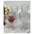 thumbnail image 3 of Acrylic Diamond Cut Wine Glass - Clear 12 oz. Set of 4, 3 of 5