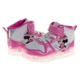 thumbnail image 6 of Disney Minnie Mouse High Top Sneakers Girls, Bow Detail Fashion Casual Wear  Canvas Ankle Support (Toddler Little Kid), Pink White, Size: 10, 6 of 9