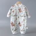 thumbnail image 2 of Wonitaaizi Girls Soft Unisex Footless Newborn Baby Sleepers Pajamas Romper Long Sleeve (0-3 Months,Light Green), 2 of 4