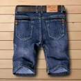 thumbnail image 5 of Pantalones vaqueros cortos para hombre, talla grande, medio oversize, pantalones cortos de mezclilla para hombre, bermudas largas, diseñador azul, lujo, oferta, moda coreana popular, 5 of 5