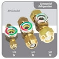 thumbnail image 7 of Appli Parts APSG-14 1/4 in Sight Glass and liquid moisture indicator Flare connections with take-apart Body for HVAC/R installations suitable for CFC HCFC HFC refrigerants, 7 of 7
