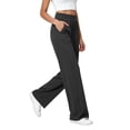 thumbnail image 6 of Bnwani Pants for Women, Fashion straight-leg Daily Trousers with Pockets Elastic Waist, 6 of 9