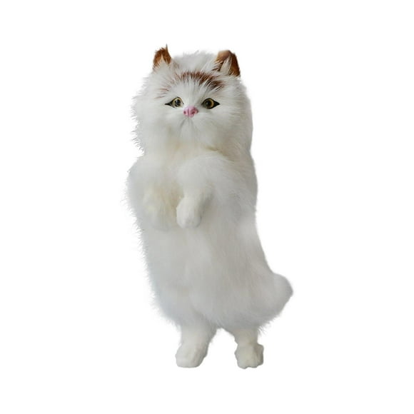 Modelo de gato realista, juguete de peluche con relleno de animales, gato de juguete, modelo de Animal de peluche, juego de animales para estante,