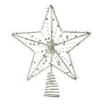 thumbnail image 3 of Xmas Tree Topper Star with Warm White LED Lights, Battery-Powered 10 Inch Glittered 3D Christmas Tree Star Topper for Holiday Decorations, Home Party Christmas Decor, 3 of 5