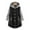 Black coat for women, variant on Usmixi Winter Plush Coat for Women Plush Overcoat for Women Fashion Color Patchwork Button Down Hooded Sweatshirt Outwear Cozy Fuzzy Fleece Coats with Pocket Casual Plush Coat