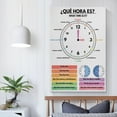 thumbnail image 4 of TELLING TIME Poster, Spanish Language, Educational Poster, What Time Is It, Teaching Tool, Classroom Decor Poster, 4 of 7