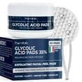 thumbnail image 1 of Almohadillas de ácido glicólico para la cara - Almohadillas exfoliantes rejuvenecedoras con 35 % de ácido glicólico para una piel más suave - Almohadillas exfoliantes para la cara y el cuerpo - Almoha, 1 of 5