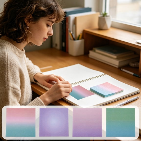 Under $1 Sticky Notes, Post It Notes Heart Shaped 50 Sheets Cute Colorful Removable for Office College Home by Xuniizn