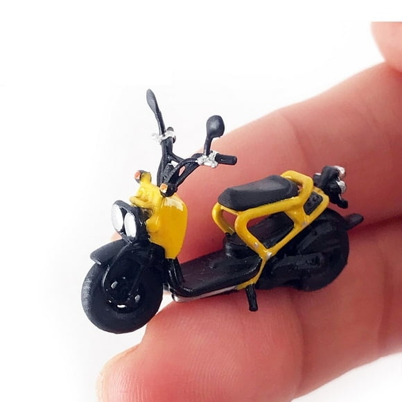 Modèle de Moto Miniature de Simulation 1:64 Accessoires Objets de Collection Fournitures Scènes Modèle Mini Modèle Bureau Bricolage Mise en Page Micro Paysage, Jaune