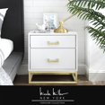 thumbnail image 1 of Nicole Miller Side Table Nightstand Raees 2 Drawers Metal Handle/ Base, 1 of 10