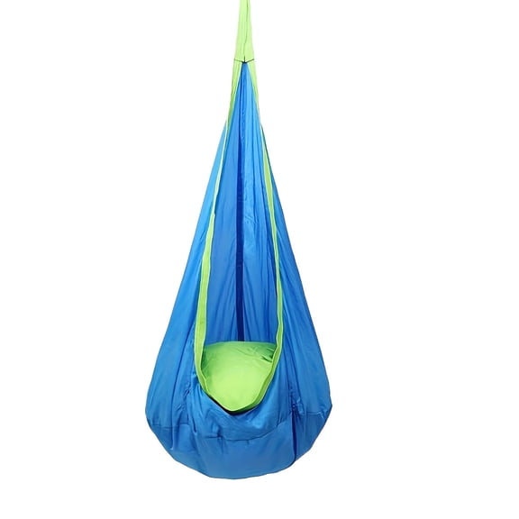 Child Hanging Pod Swing Chair with Pocket, Hanging Hammock Cocoon, Indoor and Outdoor Fun, Reading Nook, Sensory Autism Therapy, Easy to Hang Comfortable Nest, Girls and Boys