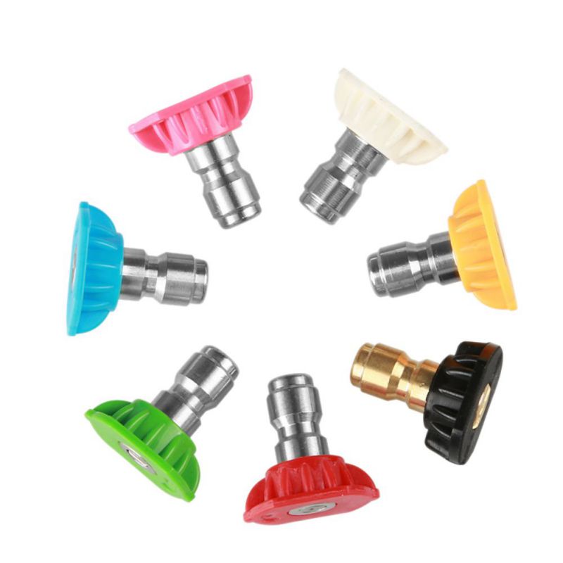 5000PSI 7 Power Pressure Washer Spray Nozzle Tips Quick Connect 064
