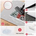 thumbnail image 3 of Merry Christmas Washable Area Rug 4 x 6 ft Winter Red Barn Pine Trees Snowman Gray Soft Non‑Slip Rugs Stain Repellent Indoor Mats for Living‑Room, Guest Bedroom, Casual Dining Room, 3 of 9