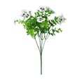 thumbnail image 2 of 1Pcs White Realistic Artificial Pansy Bouquet - 12.6in Fake Flowers For Vase, Artificial Flowers Indoor, Home Decor & Outdoor Garden Fence Decoration, 2 of 5