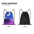 thumbnail image 4 of Bingfone Dreamy Colorful Starry Sky Drawstrings Backpacks Bags for Men Women Gym Drawstrings Bag-Small, 4 of 8