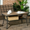 thumbnail image 2 of Brown Outdoor Table - Weather - Proof and High - Capacity - Backyard Relaxation - Keep Things within Reach, 2 of 6