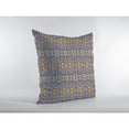 thumbnail image 5 of Geo Flowers Indoor/Outdoor Broadcloth Fabric Pillow in Purple 18x18, 5 of 5