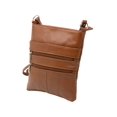 thumbnail image 3 of Genuine Leather Organizer Purse Mini Handbag Travel Bag Zippered Shoulder Purse, 3 of 5