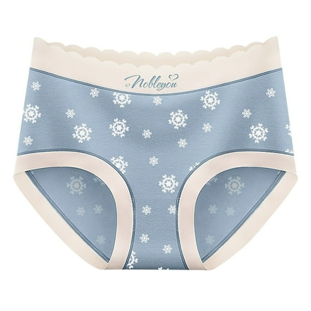 

GWAABD Hipster Underwear for Women Mid Waist Pure Cotton Breathable and Seamless Printing Bow Panties