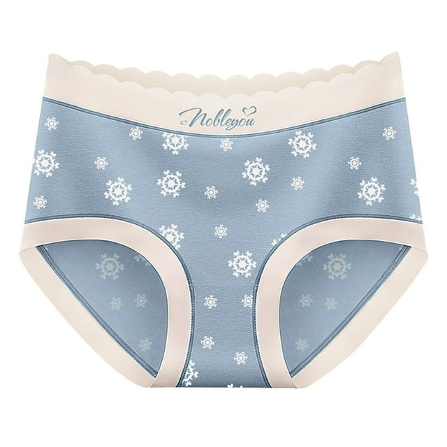 Aayomet Culottes Bikini pour Femmes Respirantes et Sans Couture avec Nœud Imprimé (B, L)