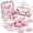 Flower, variant on JoyStone 19PCS Kids Tea Party Set Includes Kettle, Princess Tea Time Toys Playset Kitchen Pretend Play Toy for 3-10 Years Old