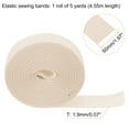 thumbnail image 2 of Uxcell 5 Yards Sewing Elastic Bands 2" Width Flat Knit Stretch Elastic Cord for DIY Crafts, Khaki, 2 of 6