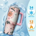 thumbnail image 4 of 30 oz Halloween Ghost Pumpkin Tumbler Insulated Stainless Tumbler, Spooky Bat Coffee Cup Water Bottle, Holiday Gift for Girls, 4 of 5