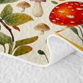 thumbnail image 5 of Homewish Vintage Plant Mushrooms Twin Quilt Set,Retro Botanical Fungi Twin Coverlet Set,Beige,Polkadot Reversible,2-Piece, 5 of 7
