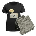 thumbnail image 5 of CafePress - Kawaii Tofu Asking People To Women's Dark Pajamas - Women's Short Sleeve Print T-Shirt and Pants Dark Cotton Pajama Set, 5 of 7