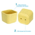 thumbnail image 4 of Unique Bargains 2' Square Plastic Succulent Planter with Drainage Flowerpot Container, Yellow 3 Pack, 4 of 5