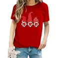 thumbnail image 5 of Baqcunre Valentine's Day Shirts for Women Gnome Print Round Neck Short Sleeve T Shirt Top (Red S-3XL), Womens Tops Graphic Tees for Women Shirts for Women, Womens Tops, 5 of 5