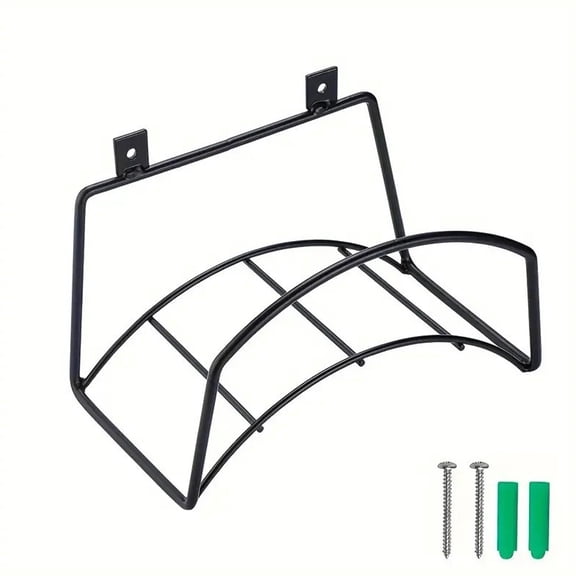 Rusts Resistant Wall Mount Garden Hoses Reel Holder Metal Construction For Outdoor Water Pipe Storage And Organization