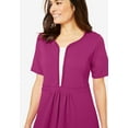 thumbnail image 4 of Woman Within Plus Size Layered Knit Empire Dress, 4 of 4