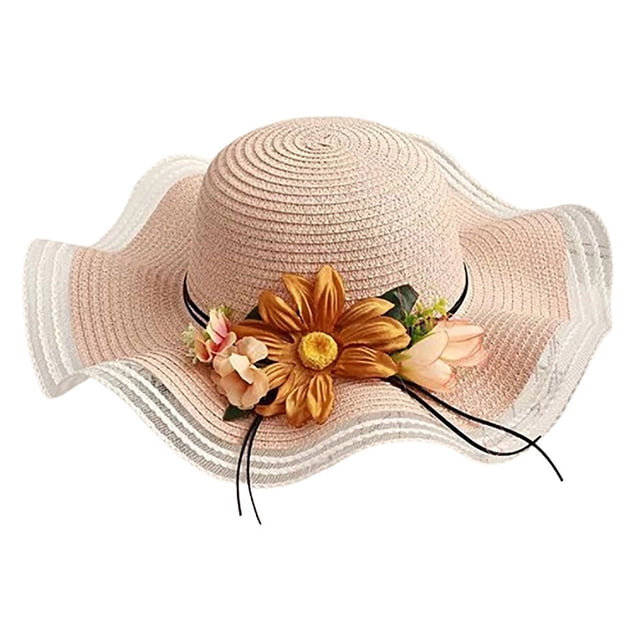 Sombreros Sombrero de mujer para protección solar Estilo con aleros grandes Girasoles Flores grandes Protección solar de playa Sombrero de sol de moda para viajes Sombrero de mujer