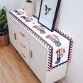 thumbnail image 5 of Independence Truck with Celebration Table Runner 48 Inches, Red Blue Checker Buffalo Plaid Bed Runner Dresser Scarves Tabletop for Indoor Outdoor Parties/Ceremony/Banquet, 13" x 48", 5 of 8