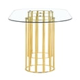thumbnail image 4 of A7Store 71 in Glass Dining Table,Gold Dining Table for 6-8，Large Size Kitchen and Dining Room Table with Tempered Glass top and Gold Double Column Metal Legs, Modern Rectangular Dining Table, 4 of 13