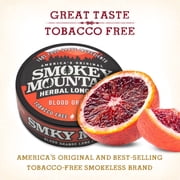 Smokey Mountain Herbal Long Cut – Blood Orange – 5 Can Box - Tobacco Free and Nicotine Free Snuff