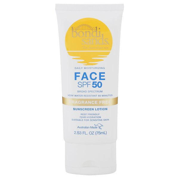 Bondi Sands Fragrance Free Sunscreen Daily Face Lotion SPF 50plus 2.53fl oz
