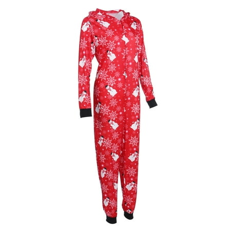 EYIIYE Matching Family Christmas Pajamas Sleepwear Jumpsuit Hoodie