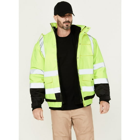 Hawx Work Gear Men's 3-In-1 High Visibility Bomber Jacket - HHVFA2401-YLW