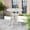 White, variant on SOCIALCOMFY Outdoor Cast Aluminum Bar Table, 35.4" Patio Bar Height Table with 2" Umbrella Hole, All Weather High Top Bistro Round Dining Table for Outside Deck Porch Balcony Poolside, Dark Bronze