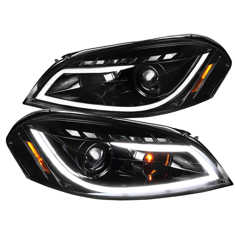 SpecD Tuning Led Jet Black Projector Headlights + Signal Lamps for