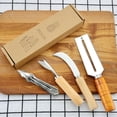 thumbnail image 2 of 4pcs/Set Stainless Steel Pineapple Peeler, Pineapple Eye Remover Sugarcane Knife Cutter Vegetable Fruit Cutting Tools, 2 of 3