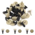 thumbnail image 2 of Unique Bargains 20Pcs Black Beige Car Plastic Rivets Splash Guard Fender Fastener Clip 6.5mm, 2 of 2