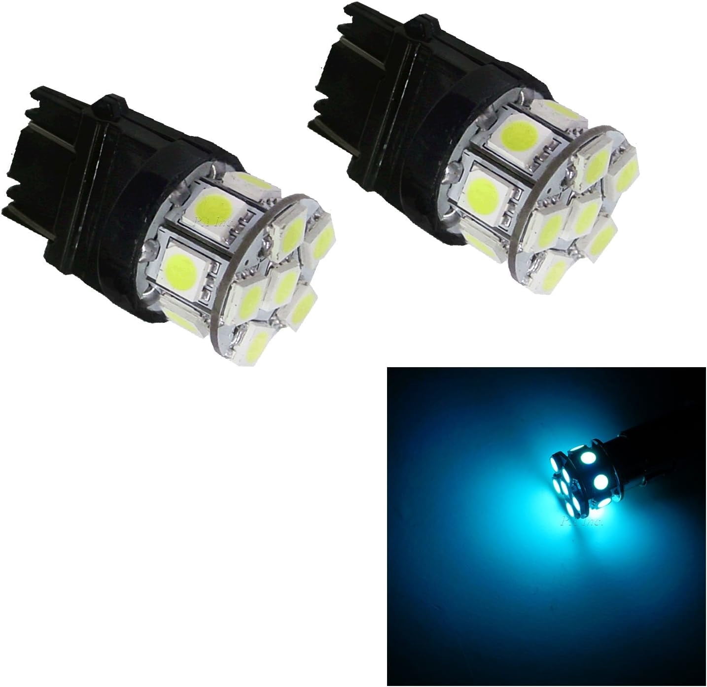 PA LED Red Bulbs – 13 SMD 3157 Lights For Turn Signals, Brake Lights & Tail Lights (2 Pack)