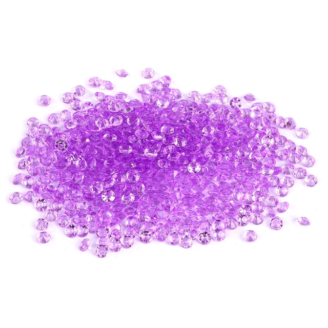 5000 gemas de confeti de diamantes acrílicos puntiagudas DIY para fiesta de boda (púrpura claro)